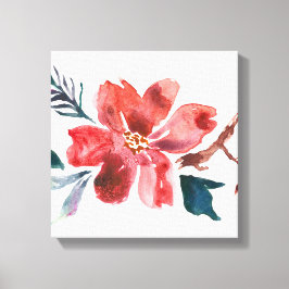 Retro Bloemen Schilderen Canvas Afdruk