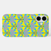 Retro Bloemen Serie Halve drop Case-Mate iPhone Case (Achterkant (horizontaal))