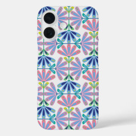 Retro Bloemen Serie Halve drop iPhone 16 Hoesje