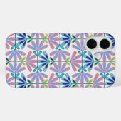 Retro Bloemen Serie Halve drop Case-Mate iPhone Case (Achterkant (horizontaal))