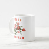 Retro Bloemen - Smash Fascism Koffiemok (Voorkant links)