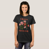 Retro Bloemen - Smash Fascism T-shirt (Voorkant volledig)