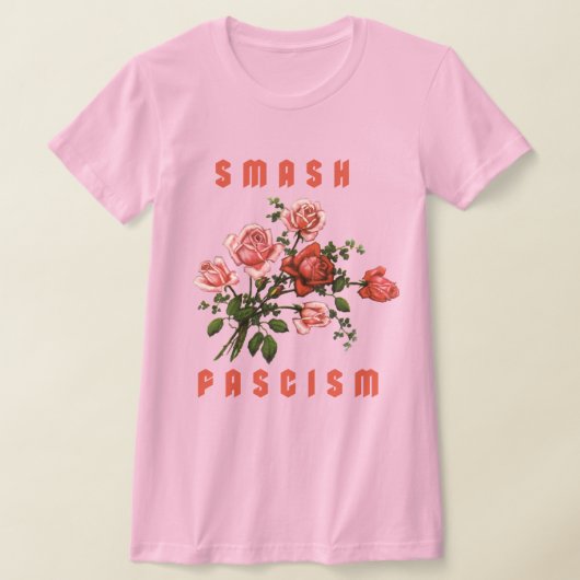 Retro Bloemen - Smash Fascism T-shirt (Laagn)