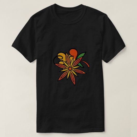 Retro Bloemen T-Shirt (Design voorkant)