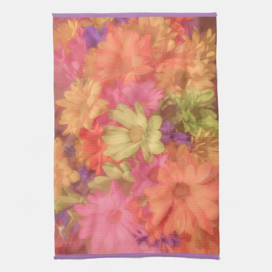 Retro Bloemen Theedoek (Verticaal)
