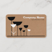 Retro Bloemen V2 - Kartonnen doos Achtergrond Visitekaartje (Voorkant)