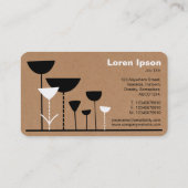 Retro Bloemen V2 - Kartonnen doos Achtergrond Visitekaartje (Achterkant)