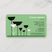 Retro Bloemen v2 - Sage Visitekaartje (Achterkant)