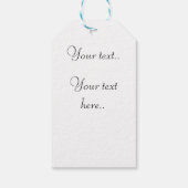  retro bloemen Verjaardag Artistic Blue Cadeaulabel (Achterkant)