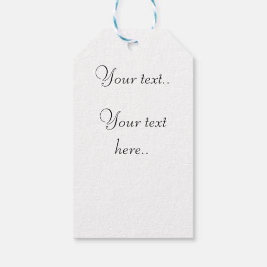  retro bloemen Verjaardag Artistic Blue Cadeaulabel (Achterkant)