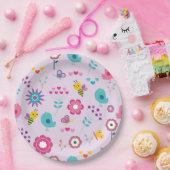 Retro Bloemen Vogel Dier Papier Bord (Feest)