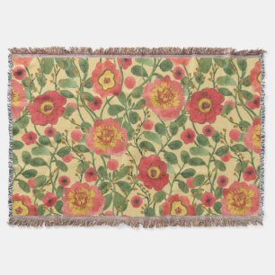 Retro Bloemen Waterverf: Tijdloze Elegantie Deken