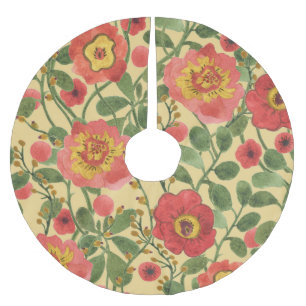 Retro Bloemen Waterverf: Tijdloze Elegantie Kerstboom Rok