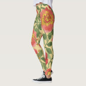 Retro Bloemen Waterverf: Tijdloze Elegantie Leggings (Links)