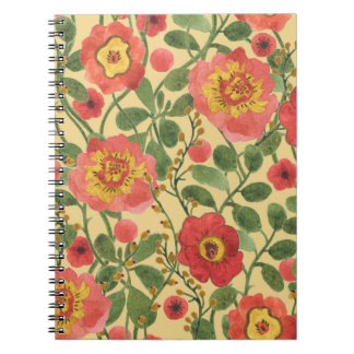 Retro Bloemen Waterverf: Tijdloze Elegantie Notitieboek