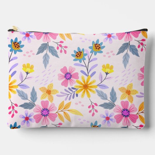 Retro bloemen wilde bloemen potlood etui (Voorkant)