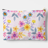 Retro bloemen wilde bloemen potlood etui (Achterkant)