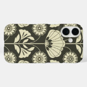 Retro Bloemen Zwart en Wit Case-Mate iPhone Case (Achterkant (horizontaal))