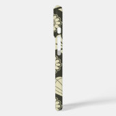 Retro Bloemen Zwart en Wit Case-Mate iPhone Case (Achterkant / Links)