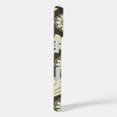 Retro Bloemen Zwart en Wit Case-Mate iPhone Case (Achterkant / Rechts)