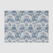 retro bloemenblauw naadloze toile de jouy tissuepapier (Voorkant)