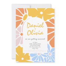 Retro bloemenbruiloft