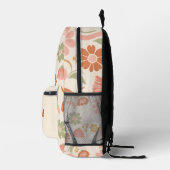 Retro bloemendaisy boho-patroon bedrukte rugzak (Rechts)