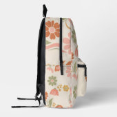 Retro bloemendaisy boho-patroon bedrukte rugzak (Links)