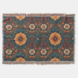 Retro bloemendekentje voor nieuw huis deken