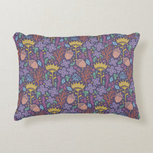 Retro bloemendesign met bloemen en vruchten. accent kussen