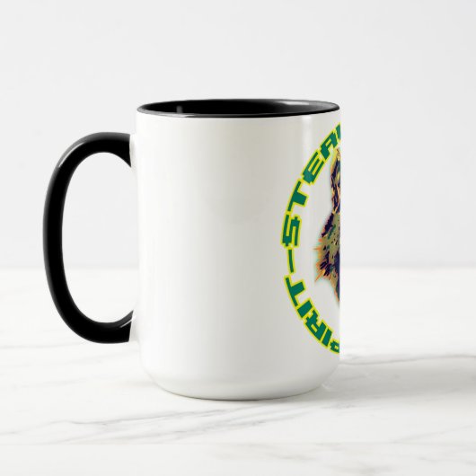 retro bloemendesign mok (Links)