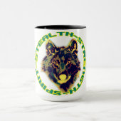 retro bloemendesign mok (Midden)