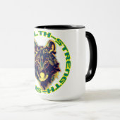 retro bloemendesign mok (Voorkant rechts)
