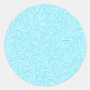 retro bloemendesign ronde sticker