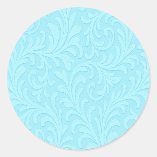 retro bloemendesign ronde sticker (Voorkant)