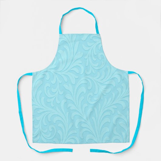 retro bloemendesign schort (Voorkant)
