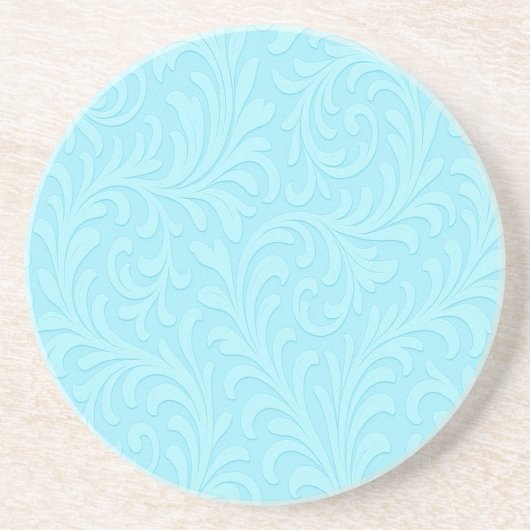 retro bloemendesign zandsteen onderzetter (Voorkant)