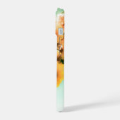 Retro bloemenfoto gepersonaliseerd iPhone 15 case (Linkerkant)