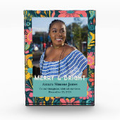 Retro bloemengeschenken voor Afro-Amerikaanse doch Fotoblokken (Voorkant)