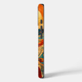 Retro Bloemengolf Hoesje voor Telefoon (Achterkant / Links)