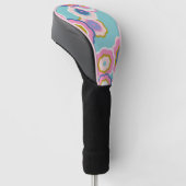 Retro bloemengolfhoofddeksel golfheadcover (Schuin)