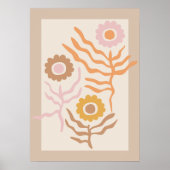 Retro bloemenkunst II Poster (Voorkant)