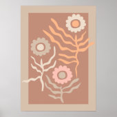 Retro bloemenkunst poster (Voorkant)