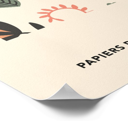 Retro Bloemenmarkt Berlijn Kleurrijke Bloemen Poster (Hoek)