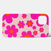 Retro Bloemenmarkt Florence Abstract Roze Bloemen Case-Mate iPhone Case (Achterkant (horizontaal))