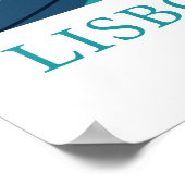 Retro Bloemenmarkt Lissabon Abstracte Bloemen Poster (Hoek)