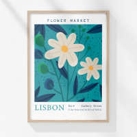 Retro Bloemenmarkt Lissabon Abstracte Bloemen