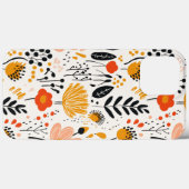 Retro-bloemenmarktpatroon Case-Mate iPhone Case (Achterkant (horizontaal))