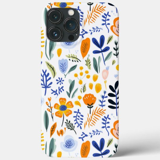 Retro-bloemenmarktpatroon Case-Mate iPhone Case (Achterkant)