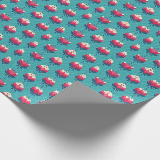 Retro bloemennaadloos patroon. cadeaupapier (Hoek)